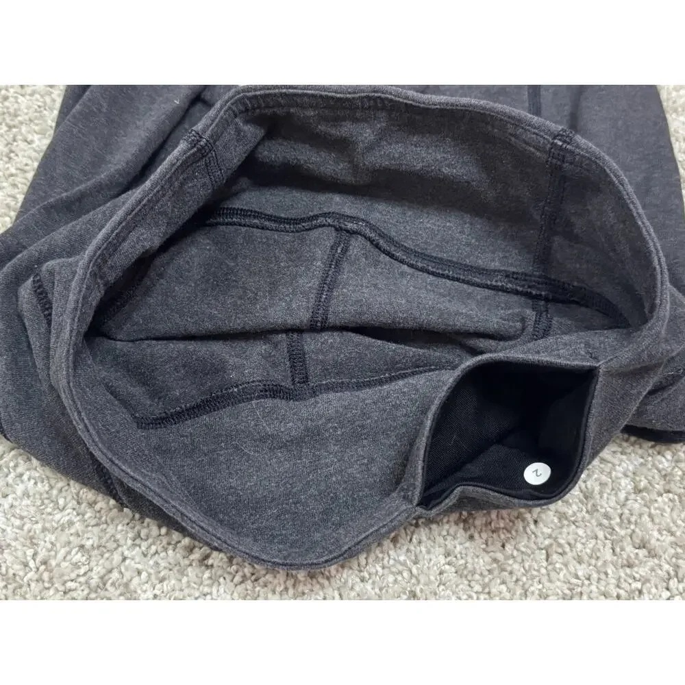 Lululemon Skinny Groove Pant Full-On Luon Yoga Leggings Size 2 Gray